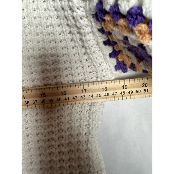 Universal Thread Granny Square Top Womens Sz M Crochet Grannycore Patchwork - Picture 4 of 9